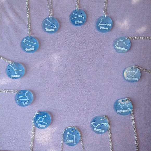 Mother & Maiden Original Jewelry - Horoscope Resin Charm Necklaces